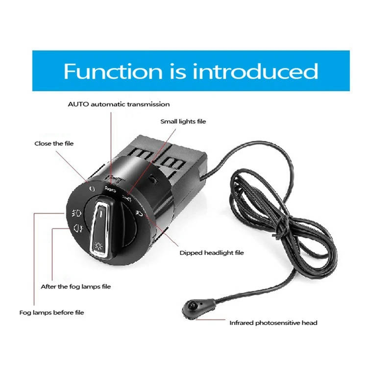 Headlight Switch Auto Headlight Switch Sensor for Golf Mk4 Tiguan Passat B5 Polo-Touran Jetta