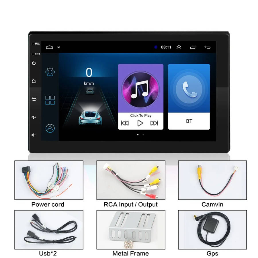 2 Din Android 8.1 Car Radio multimedia Player Universal GPS Navigation Bluetooth WiFi 2din