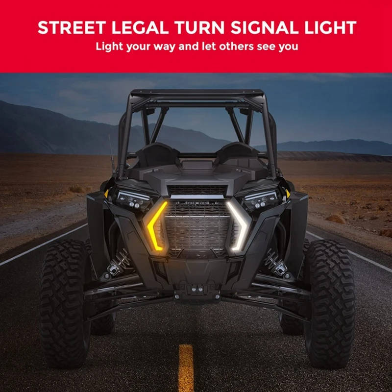 Motorcycle Front Driver Signature Light Turn Signal Light for Polaris RZR XP Turbo 4 Turbo Xp 1000 4