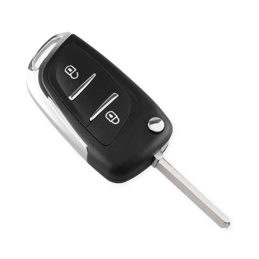 2 Buttons Modified Flip Folding Remote Key Shell Case For Peugeot 207 307 308 407 807