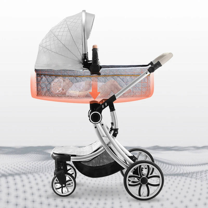 Baby Stroller High Landscape Carriage 2020 New 2 In 1 Infant Travel Pram Baby Carriage Portable Cart