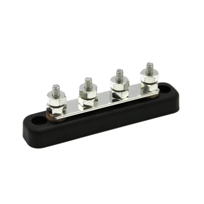 4/ 5 / 10/ 20 Way Power Distribution Bus Bar 4-bit #10-32 Screws Single Distribution Box for Car