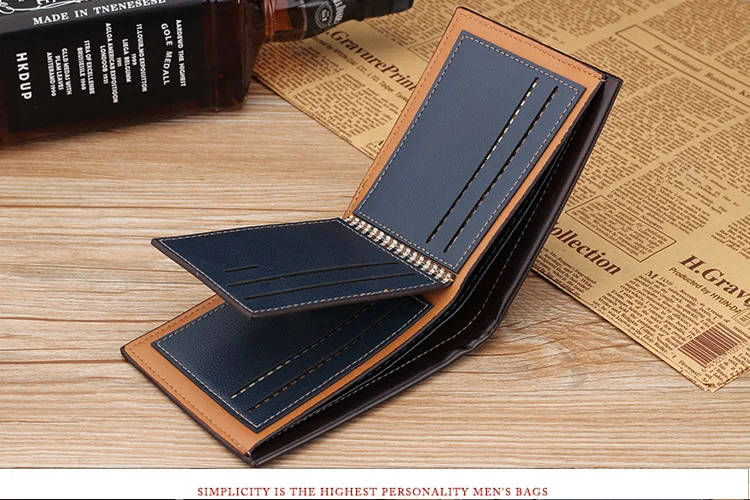 Vintage Men`s Wallet Money Credit Card Holders -  DARK BROWN