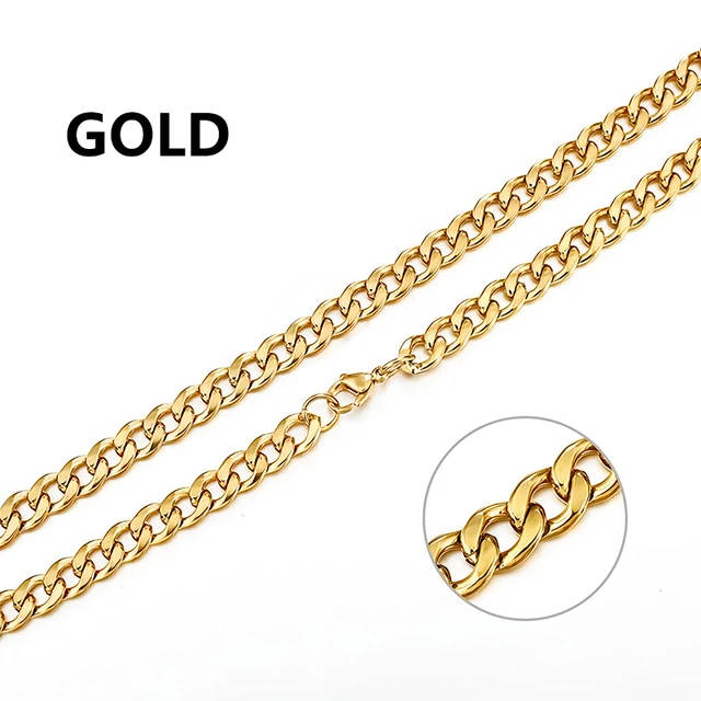 Retail Price R 850 / Genuine Stainless Steel Necklace For Man Women Gold Color