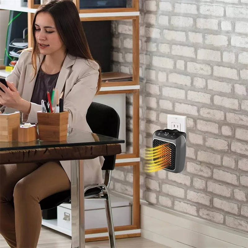 Handy Heater Turbo 800watts  -Mini Electric Wall-outlet Flame Heater Plug-in Air Warmer