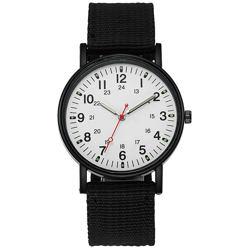 Luminous Nylon Band Military Watch Men Watches Army  Watch - WHITE