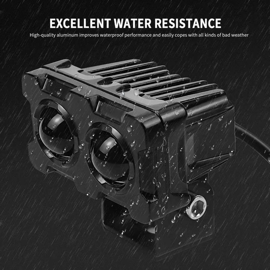 Motorcycle LED Headlight Light Racer Light Auxiliary DRL Headlamp Spotlight
