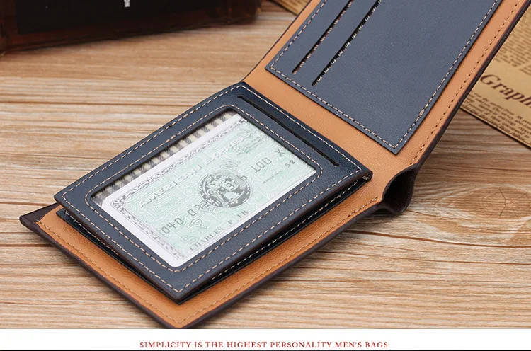 Vintage Men`s Wallet Money Credit Card Holders -  DARK BROWN