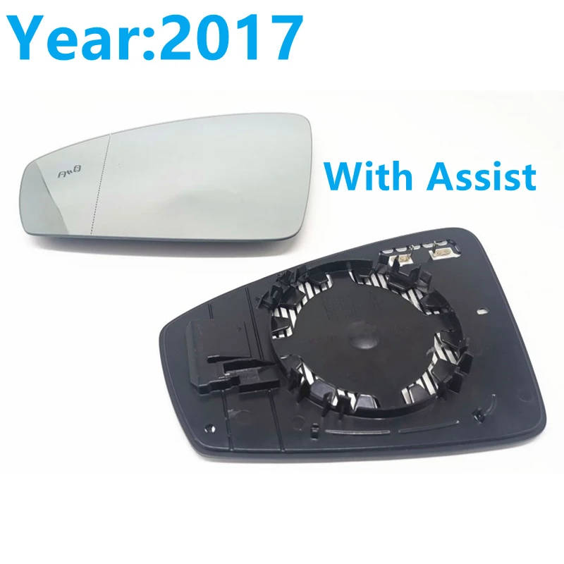 For VW Tiguan L 2016-18 Side Heated Wing Mirror Glass Rearview Mirror Lens With Blind Spot Warning