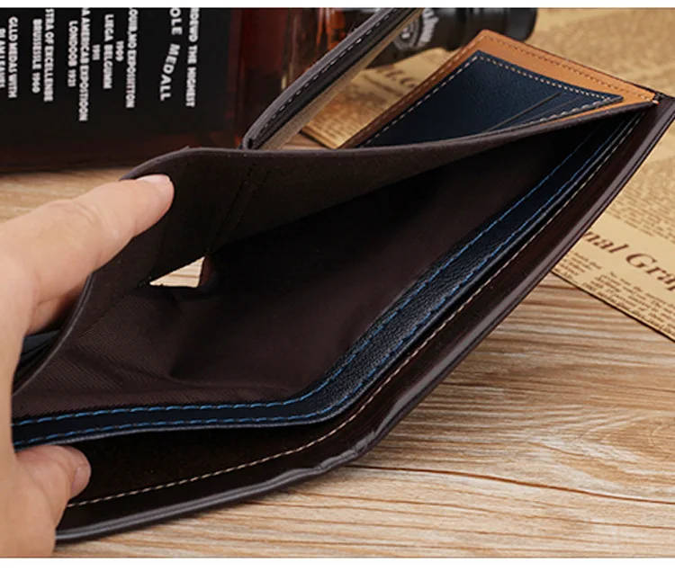Vintage Men`s Wallet Money Credit Card Holders -  DARK BROWN