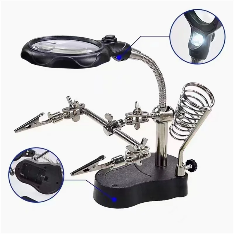 Helping Hands with Soldering Stand plus Magnifier and LED light