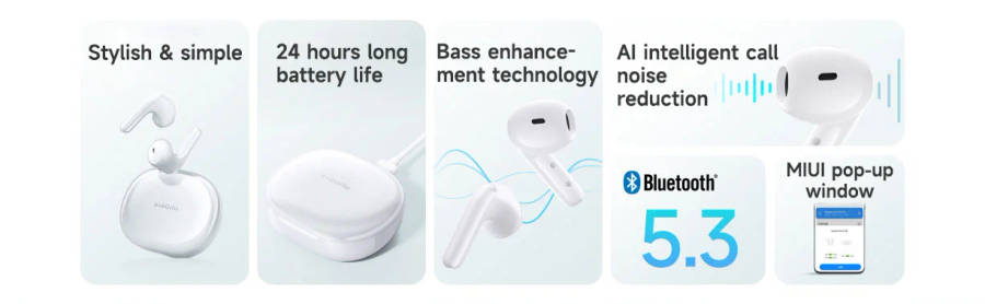 Xiaomi Air 3 SE Earbuds with Bluetooth 5.3 - new without box