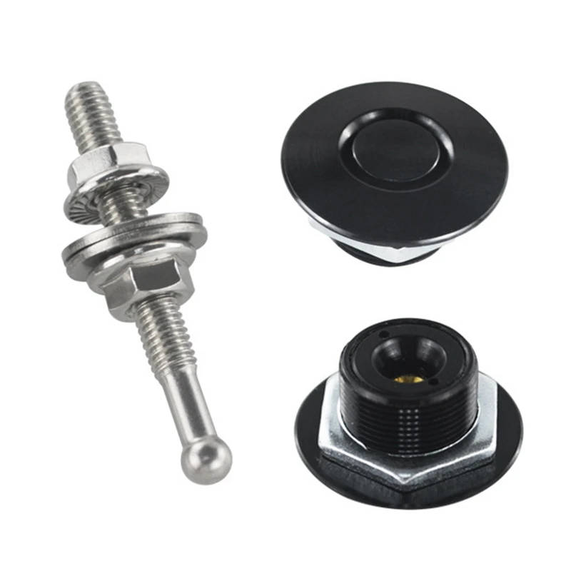 4X Quick Release Latch License Plate Lock Clip 1.25 Inch Diameter Car Hood Pins Lock Clip Kit
