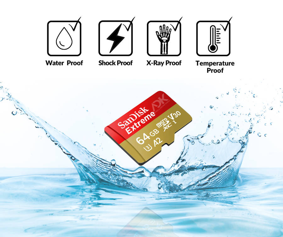 SanDisk Extreme microSD UHS I Card 64GB for 4K Video 170MB/s Read, 80MB/s Write
