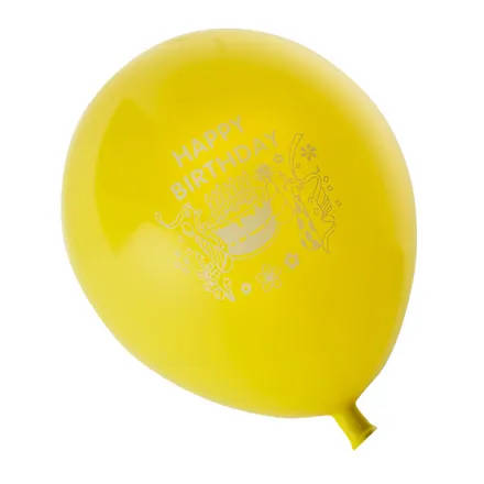 Yellow Happy Birthday Balloon, 1-piece