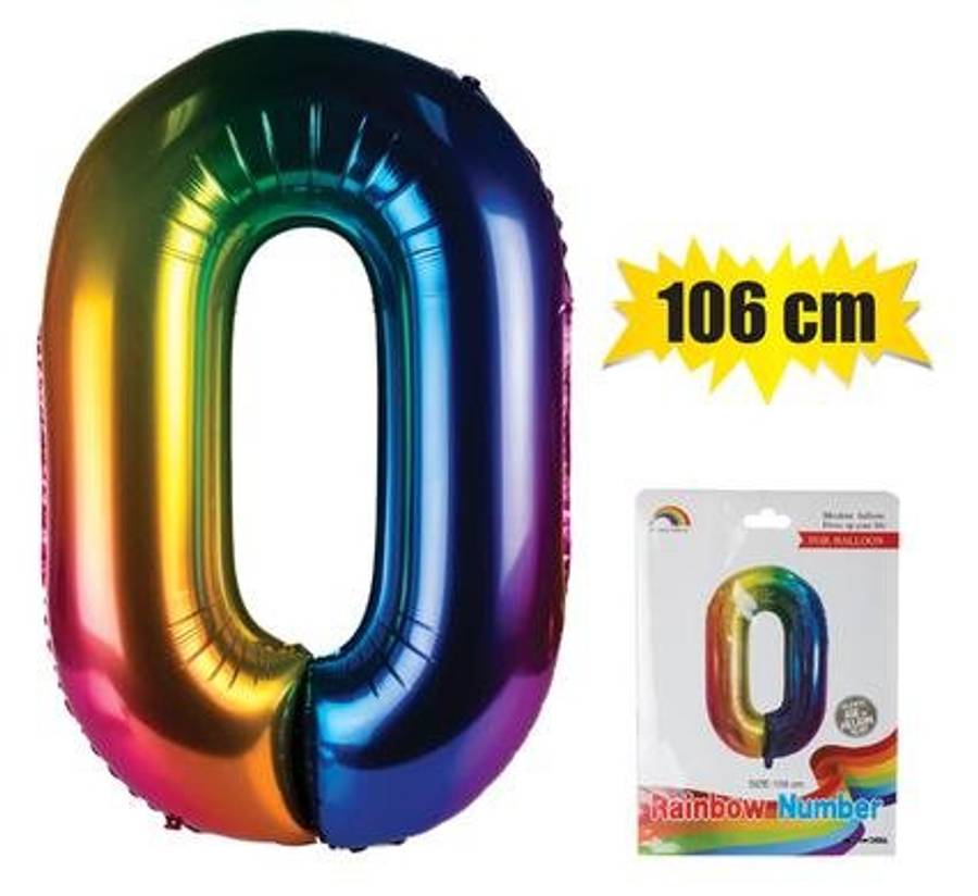 Balloon helium foil rainbow 0 106cm f-04
