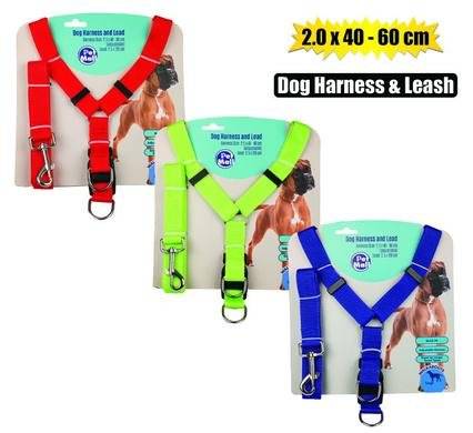 Dog Harness & Lead Set 2.5x40-60cm