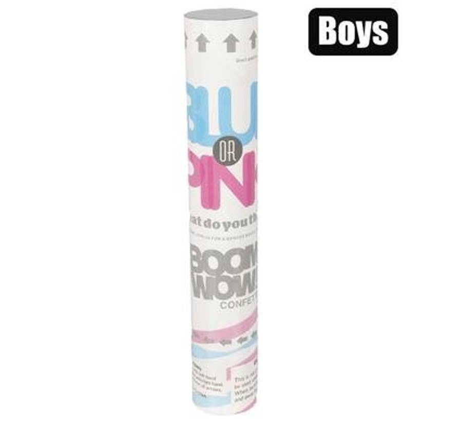 Party gender reveal confetti cannon-blue