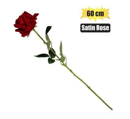 FLOWER OCCASION LONG SATIN ROSE 60cm