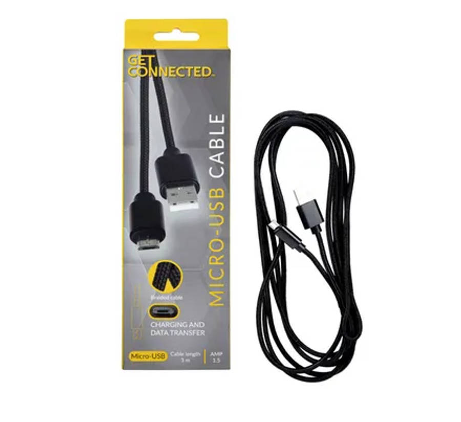 Usb Cable Micro Usb 1.5 Amp 3 Meter