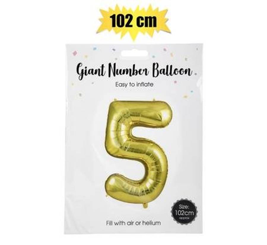 Gold Helium Balloon, 5