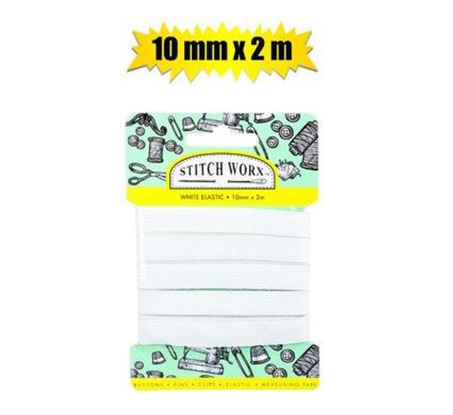 White Elastic 10mm X 2m