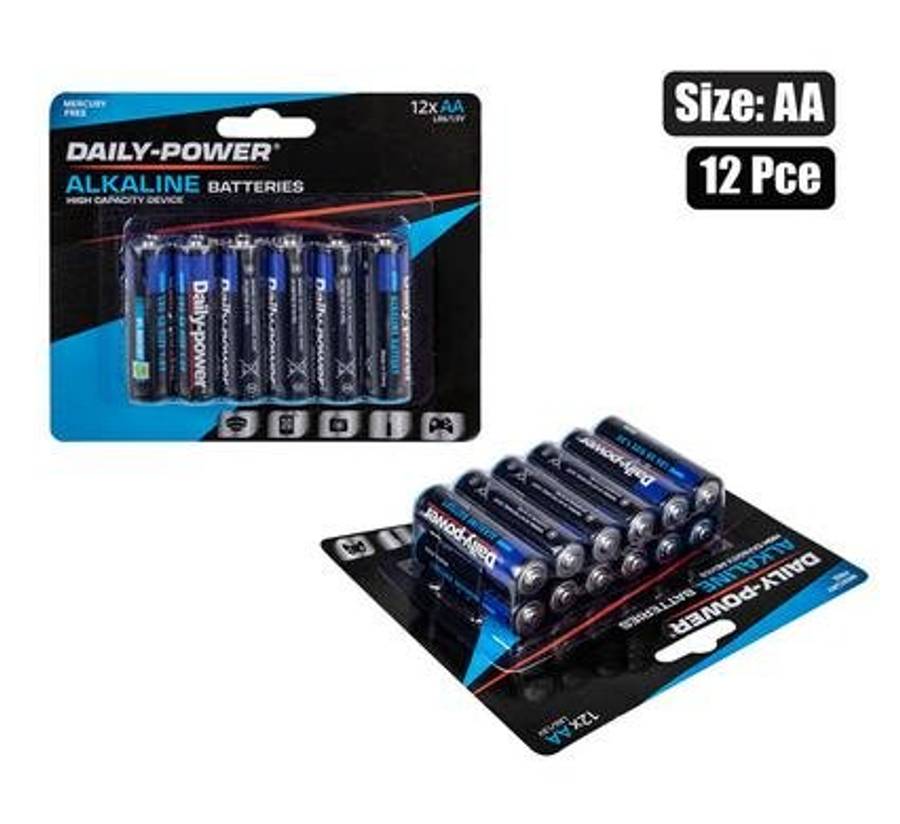 Alkaline Battery Size Aa 12 Pack