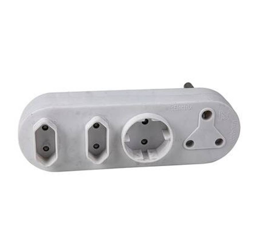 Plug-adaptor 1x16a 1x5a-rnd 2x5a-2pin