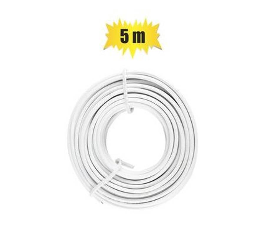 Speaker wire 0.5mmx5m white zenith