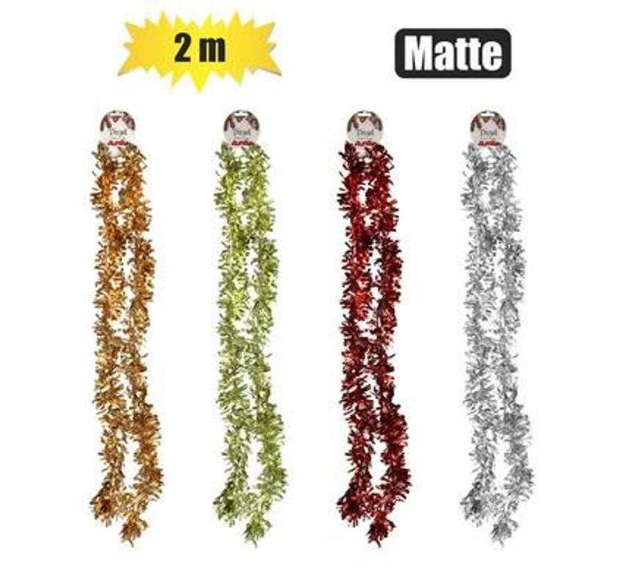 Xmas garland tinsel shiny 9cmx2m