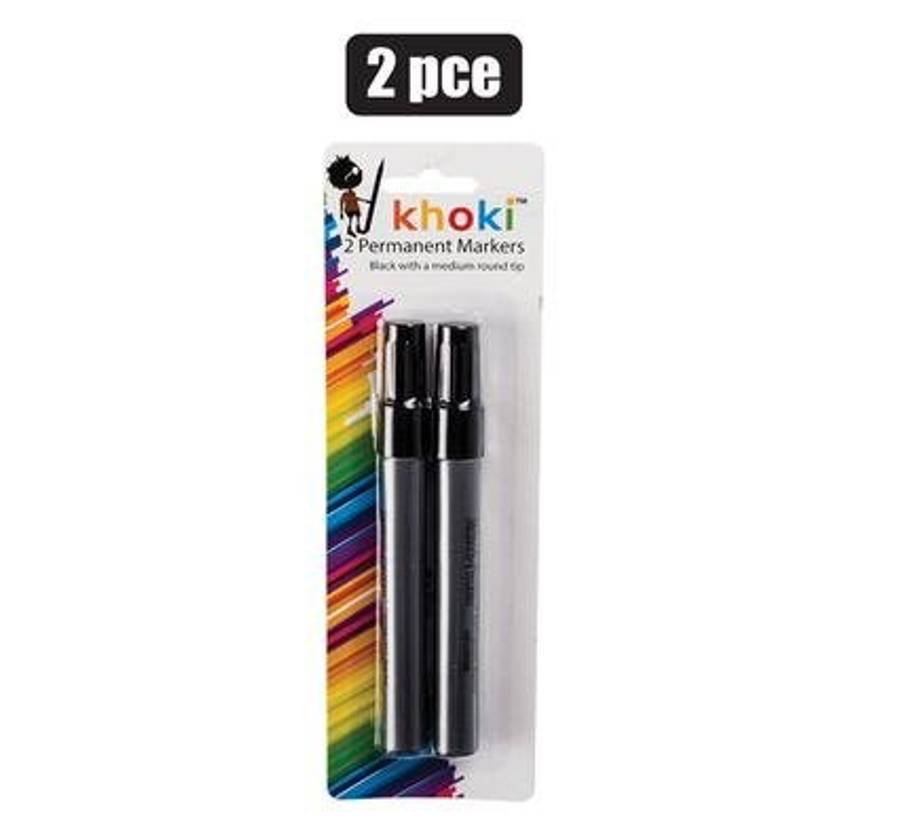 Black Permanent Marker, 2-piece