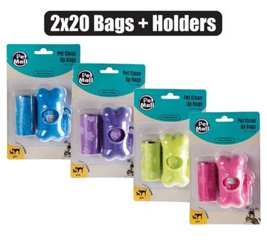 Pet Clean-up Bags with Holder 2 X 20's