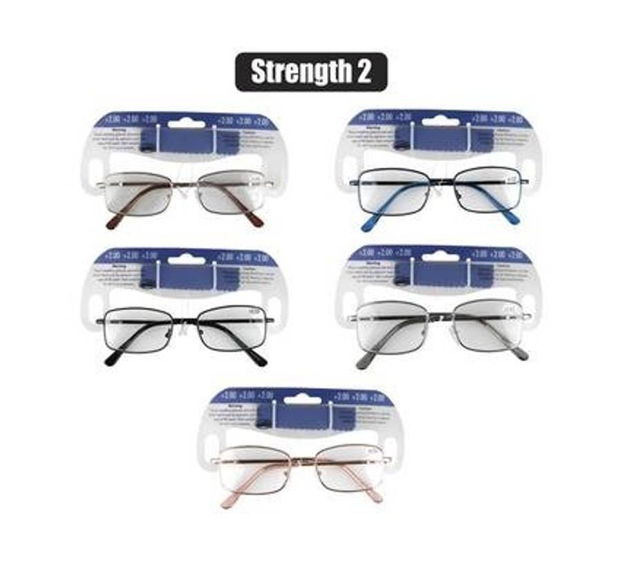 Reading Glass Metal + 2