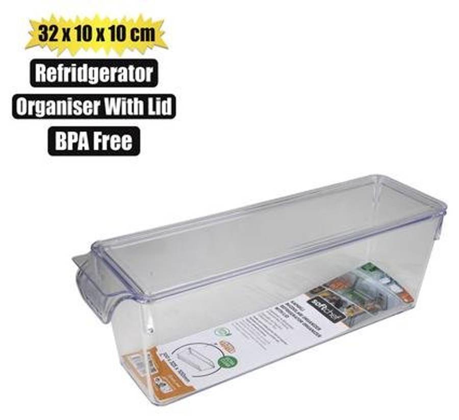 ORGANISER WITH LID 32,5x10x10,5cm CLEAR