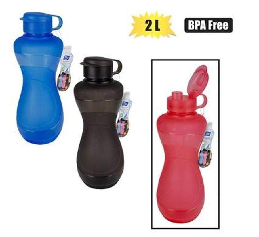 WATER BOTTLE PLASTIC 2L FROSTED