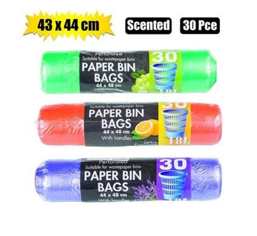 Scented Refuse Bags with Handles, 30-pcs