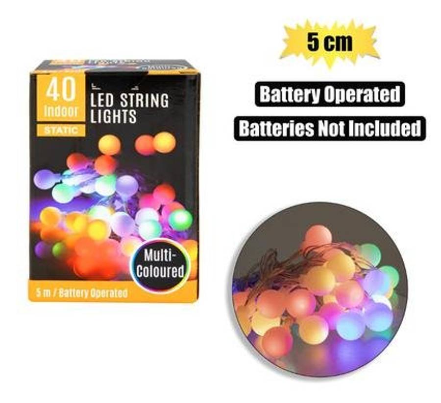 Fairy lights 40 Bulb Rope String Lights, 5.5m