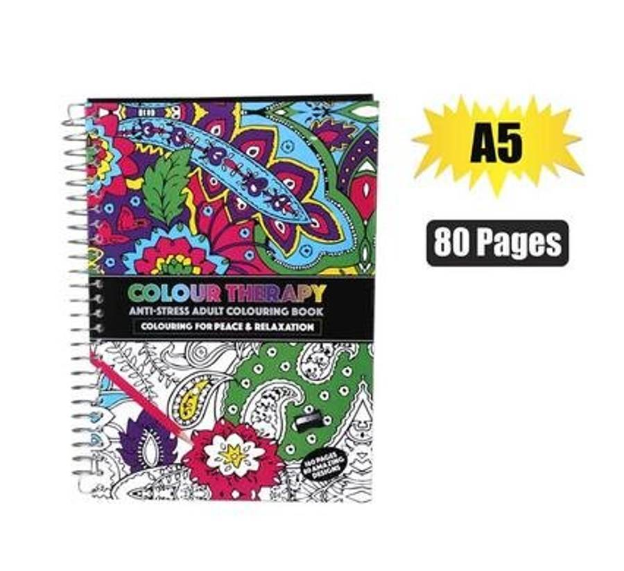 Colouring Therapy A5 80 Page