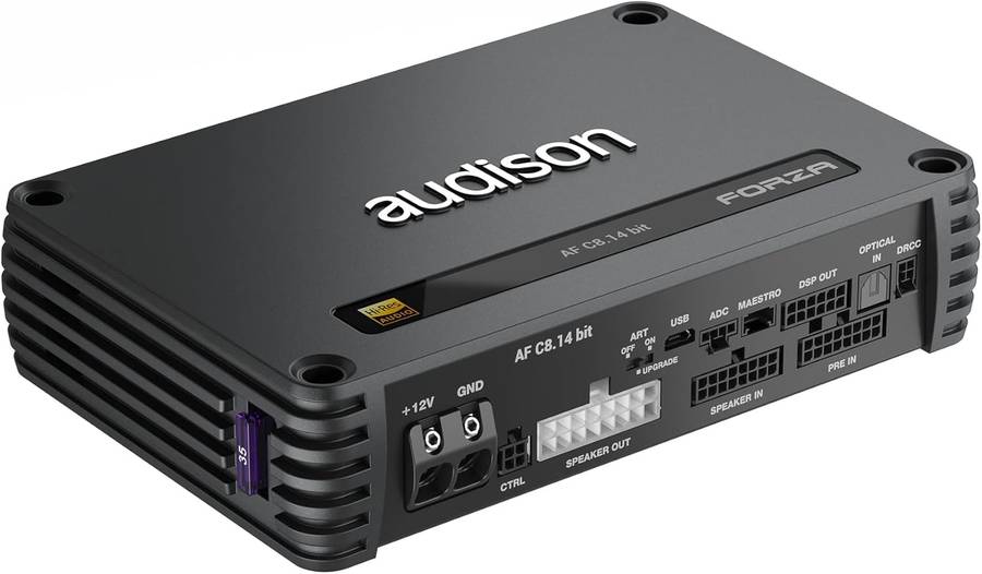 Audison AF-C8.14-bit 8-Channel Amplifier with 14-Channel DSP 800 Watts