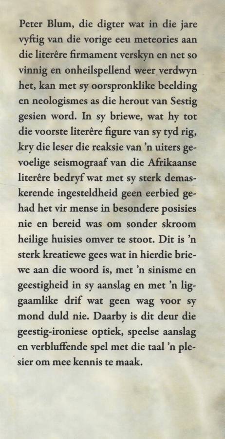 Briewe van Peter Blum - Kannemeyer, J. C.