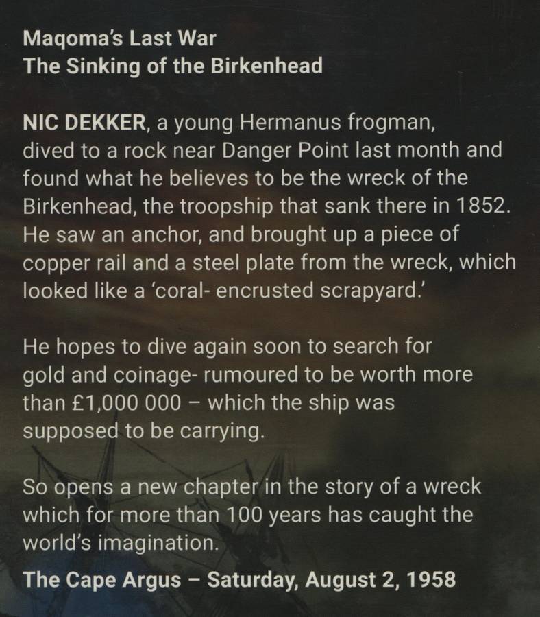 Maqoma's Last War: The Sinking of the Birkenhead - Dekker, Nicholas