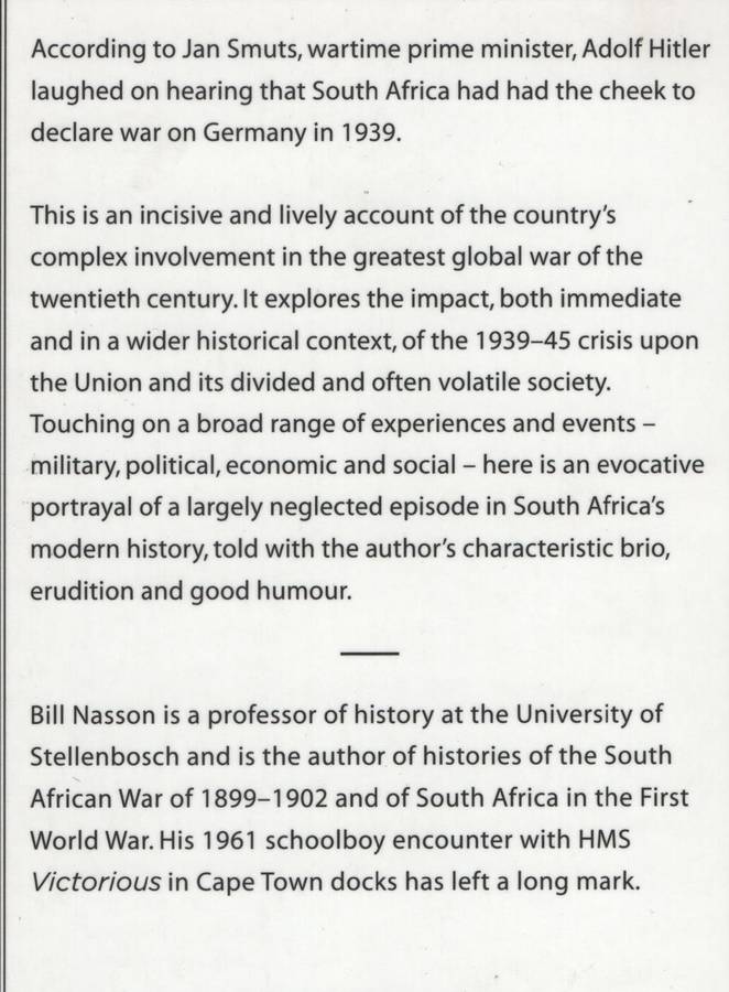 South Africa at War, 1939-1945 - Nasson, Bill