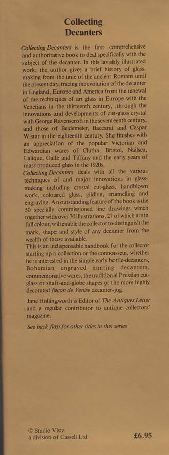 Collecting Decanters - Hollingworth, Jane