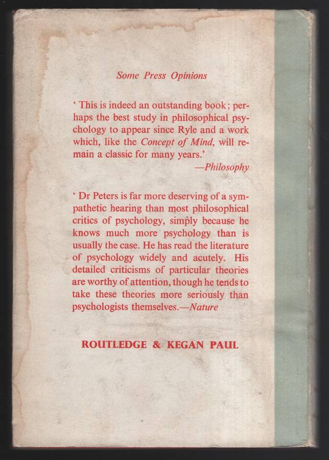 The Concept of Motivation - Peters, R. S.