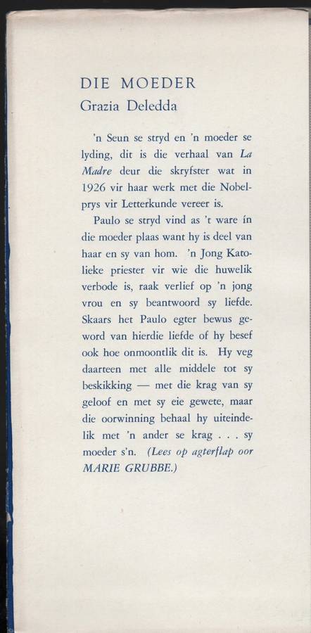 Twee Vroue: Die Moeder & Marie Grubbe - Deledda, Grazia; Jacobsen, J