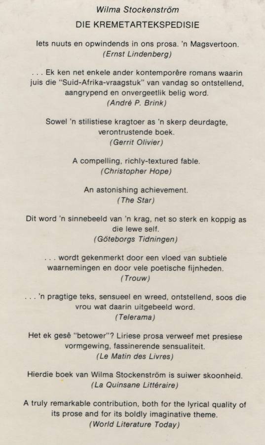 Die Kremetartekspedisie - Stockenström, Wilma