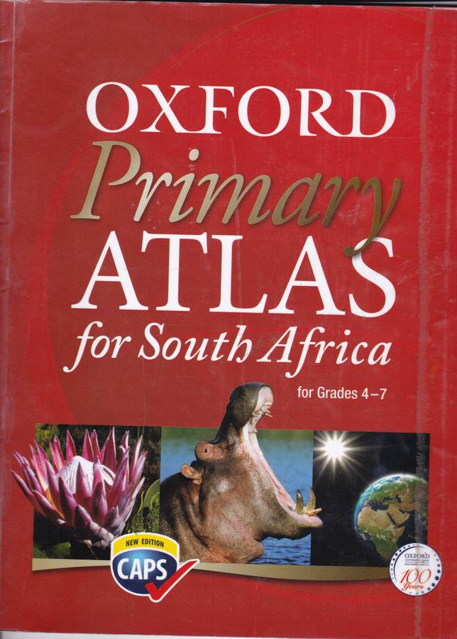 OXFORD PRIMARY ATLAS FOR SA GR4 GR7 SECONDHAND - OXFORD-ATLAS
