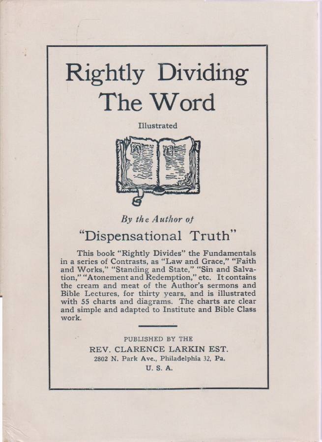Rightly Dividing The Word SECONDHAND - Clarence Larkin
