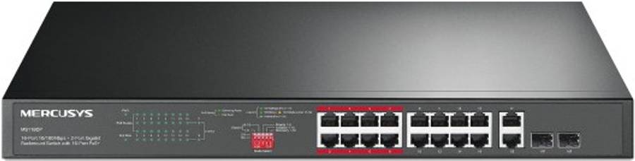 Mercusys 20 Ports With 16 PoE Plus and 2 Port Gigabit Rackmount Switch