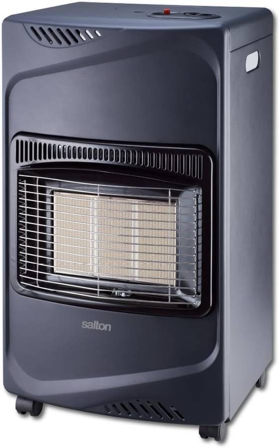 Salton Sgh14 3 Ceramic Panel Infrared Gas Heater Black-3 Ceramic Panels With Variable Heat Settin...